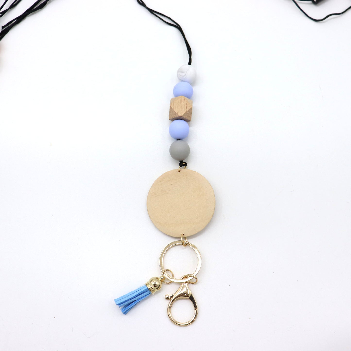 Beaded Keychain Lanyard with Decorative Tassel Acalora