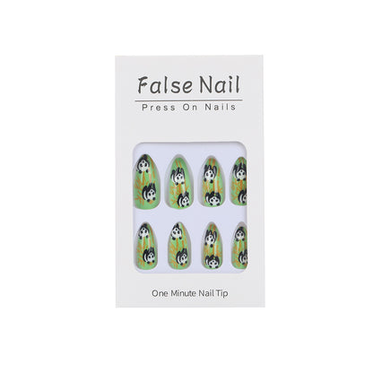 Nail art with cute panda design Acalora
