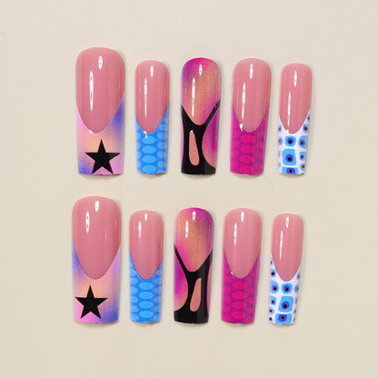 Artistic Press-On Nail Art Extensions Acalora