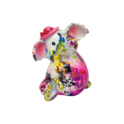 Artistic elephant figure with football motif Acalora