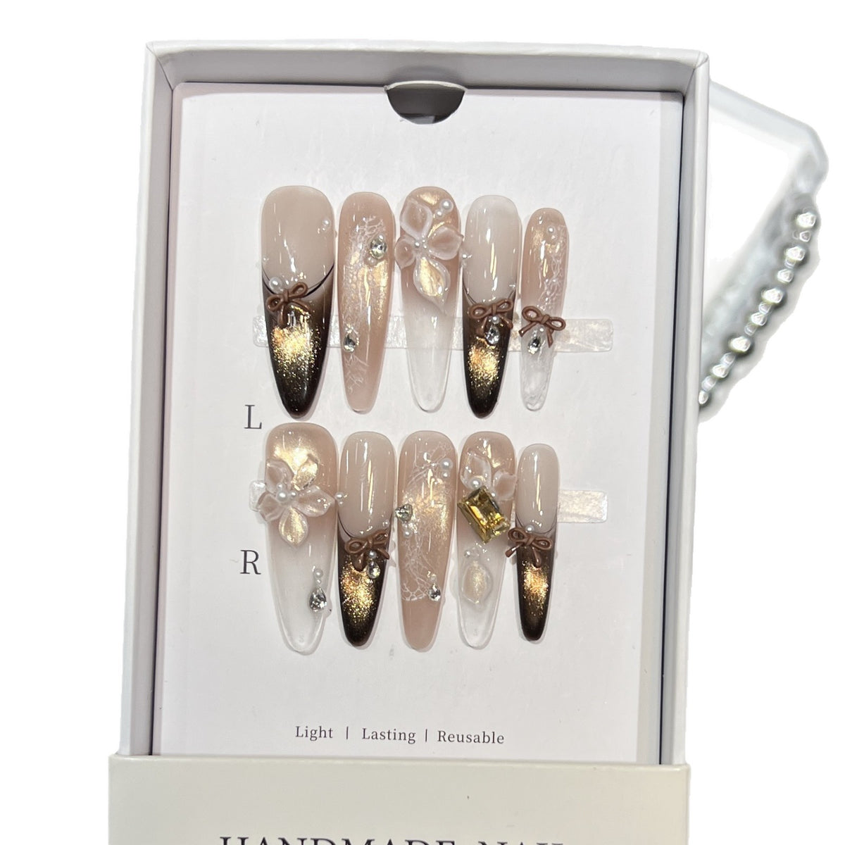 Glamorous Artistic Press-On Nail Extensions Acalora