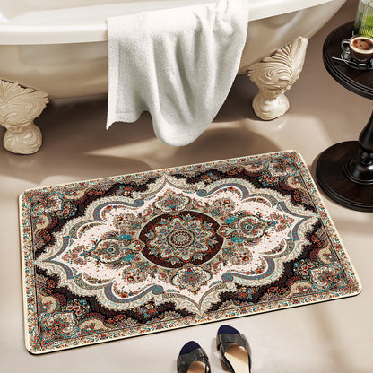 Luxurious Floral Pattern Bath Mat Acalora