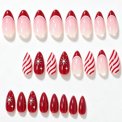 Holiday-Themed Press-On Nail Art Set Acalora