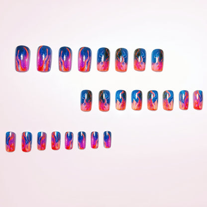 Artistic Flame Effect Nail Art Acalora