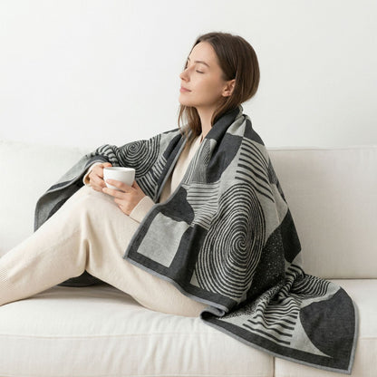 Artistic Patterned Throw Blanket  1788861599