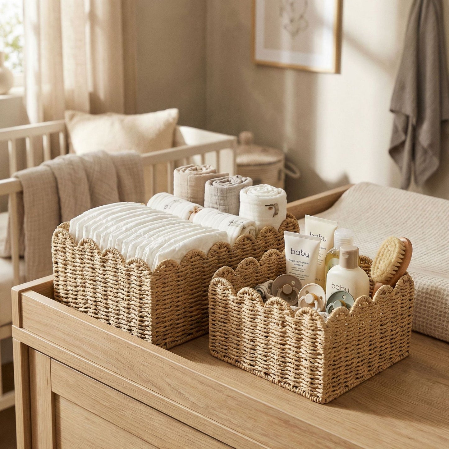 Basket with wave edge Acalora