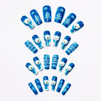 Winter-Themed Polar Bear Nail Art Acalora