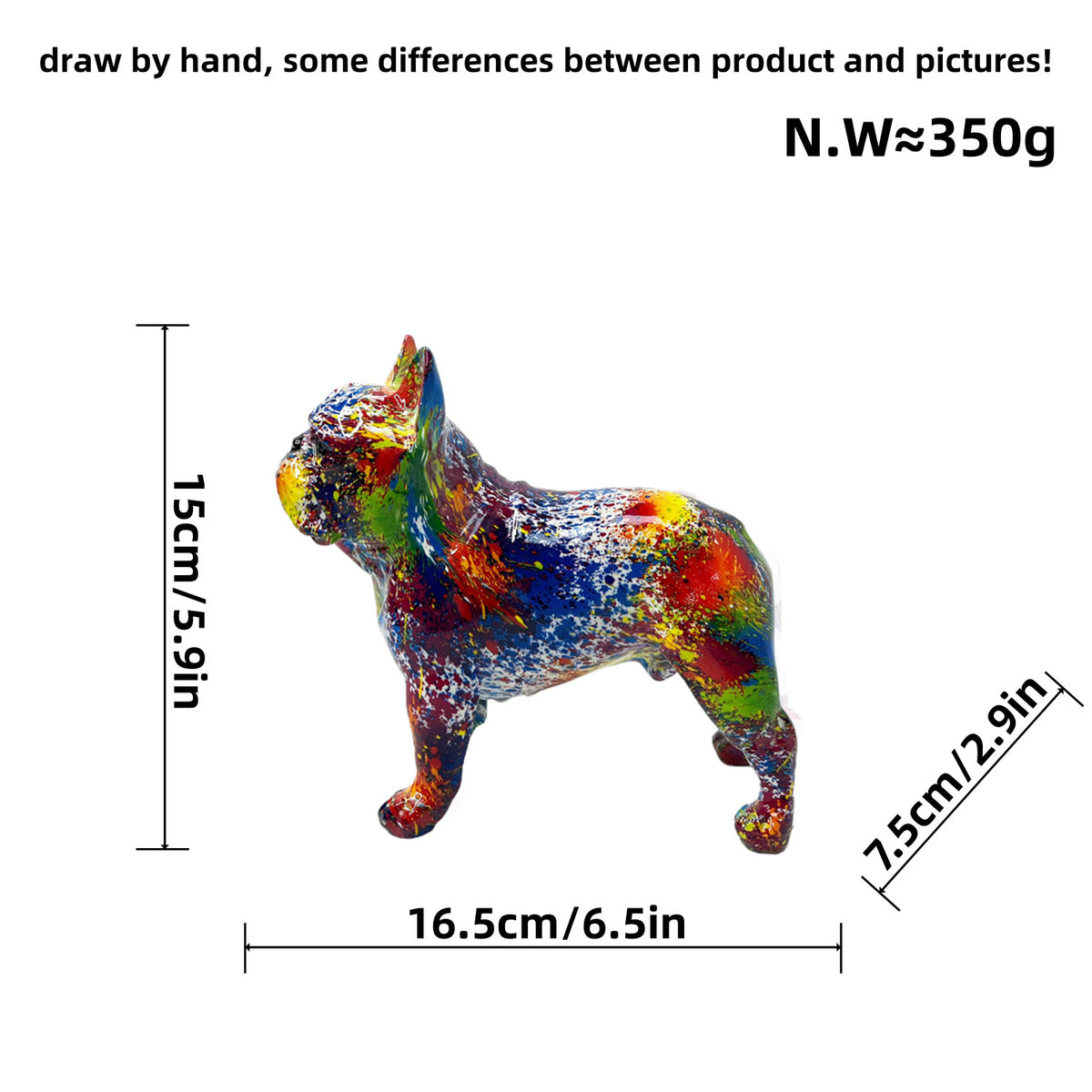 Decorative figure of a French Bulldog Acalora