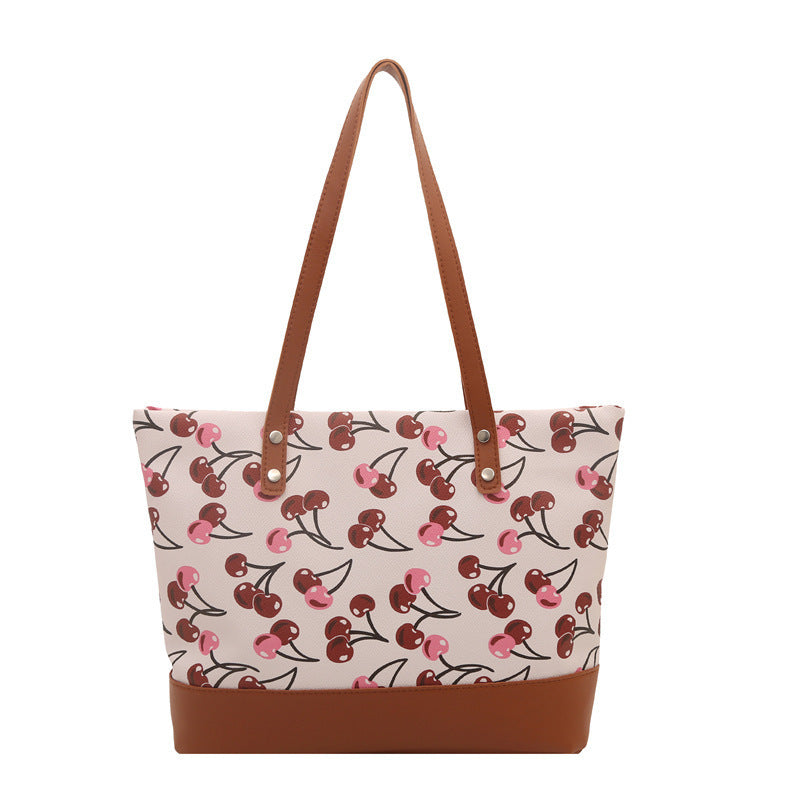 Playful Printed Canvas Tote Bag Acalora