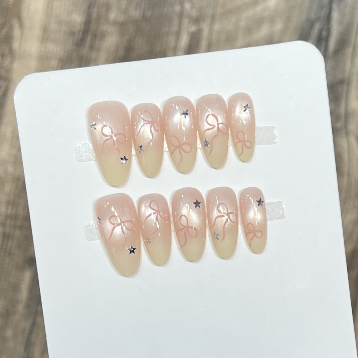 Elegant Stiletto Press-On Nail Set with Decorative Accents Acalora