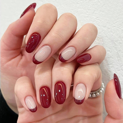 Premium Glossy Press-On Nail Art Set Acalora