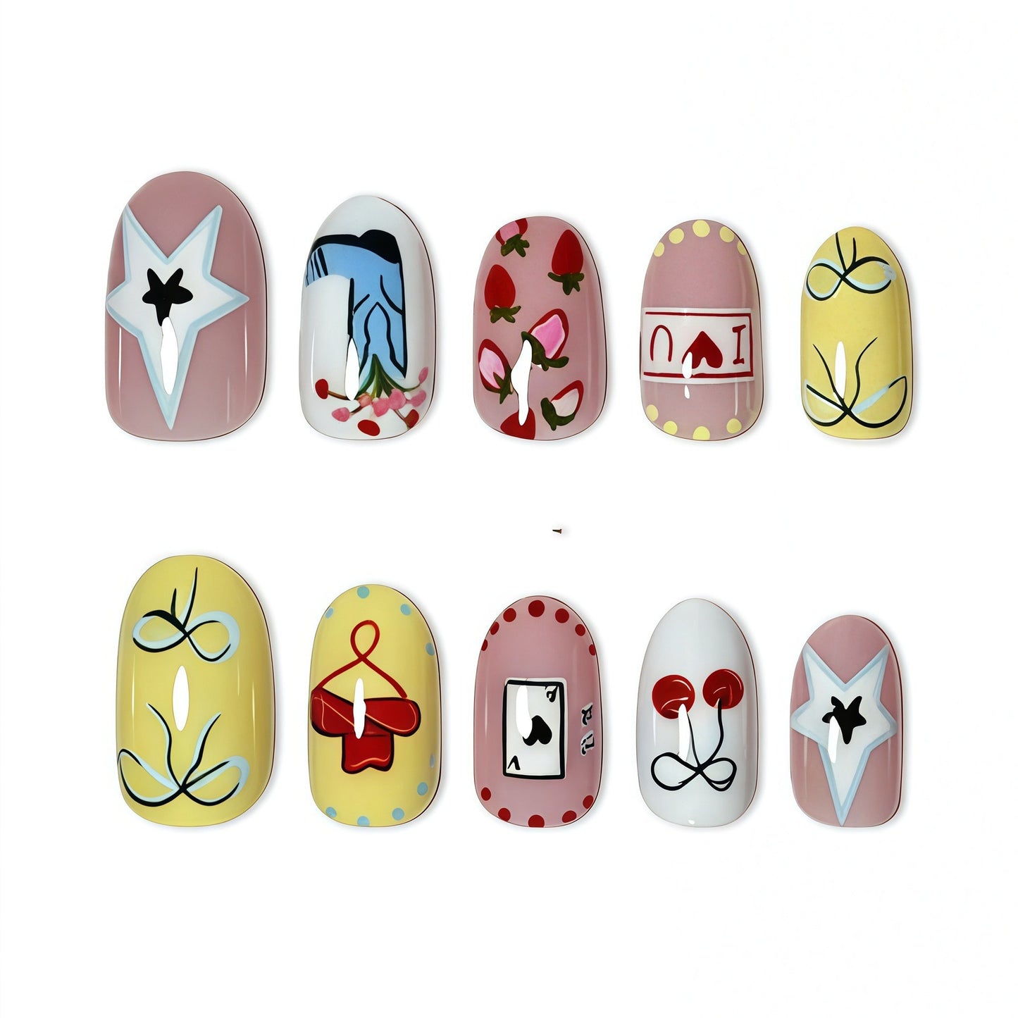 Playful Artistic Nail Art Set Acalora