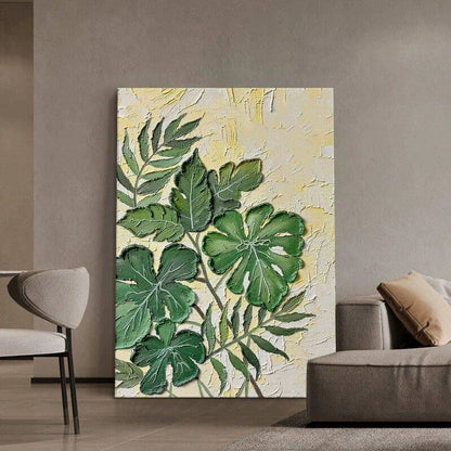 Textured Botanical Canvas Wall Art