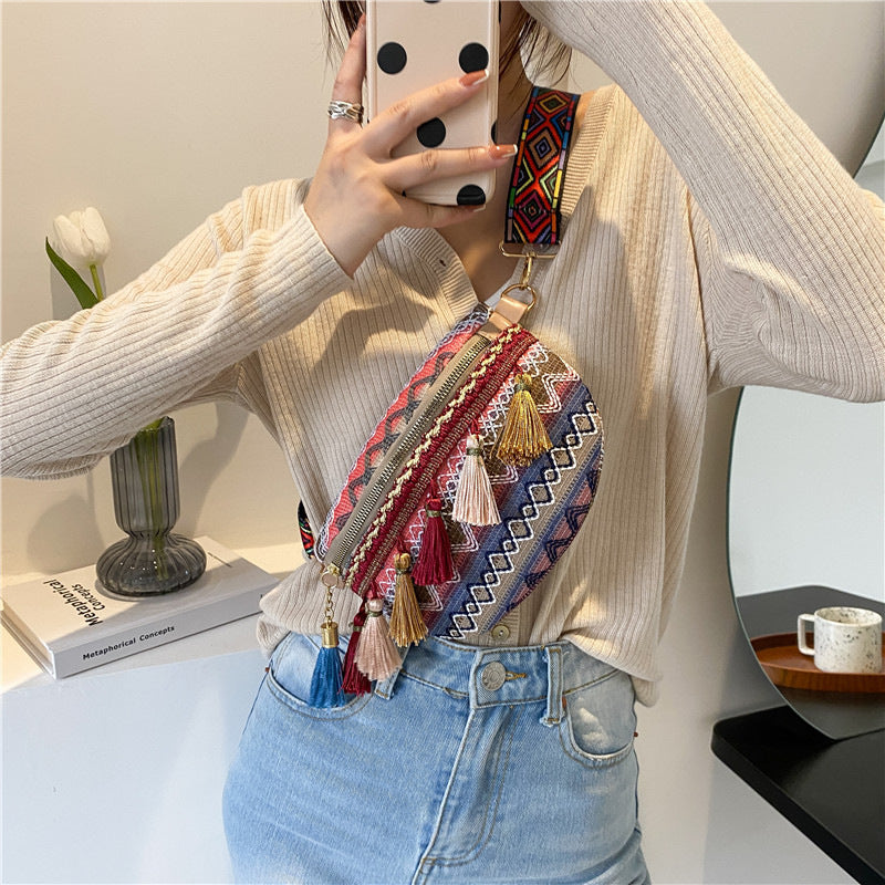 Colorful Embroidered Crossbody Bag Acalora
