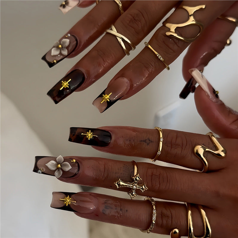 Decorative Long Acrylic Nail Art Acalora