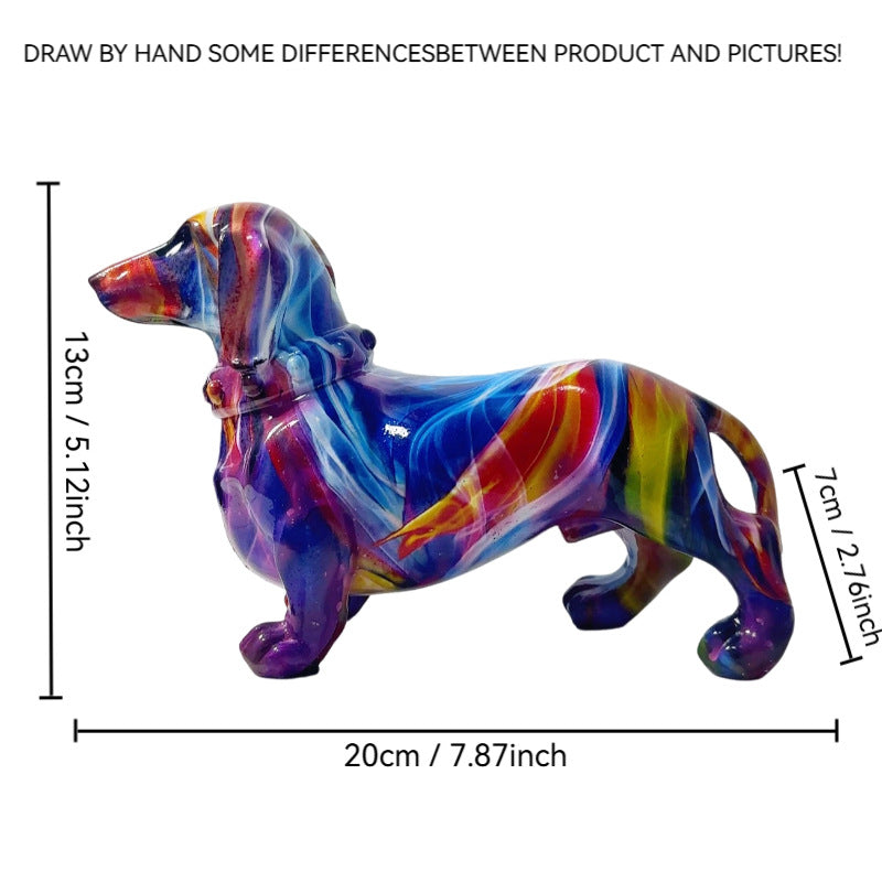 Creative decoration figure of a dachshund Acalora
