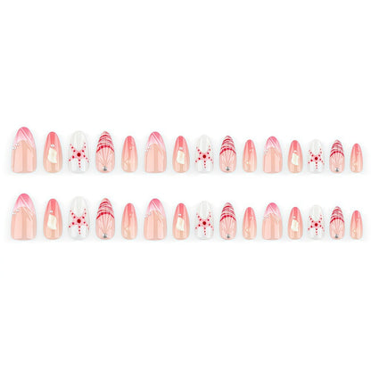 Elegant sea motif artificial nails Acalora