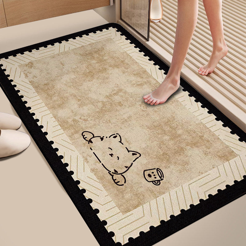 Plush Dog-Themed Bath Mat