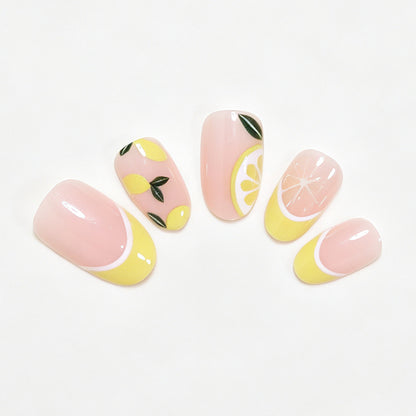 Citrus-Inspired Nail Art Design Acalora