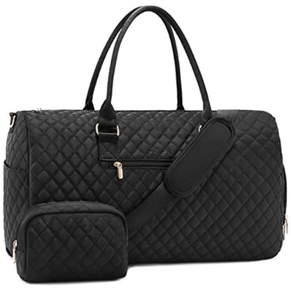 Quilted Weekender Duffle Bag Acalora