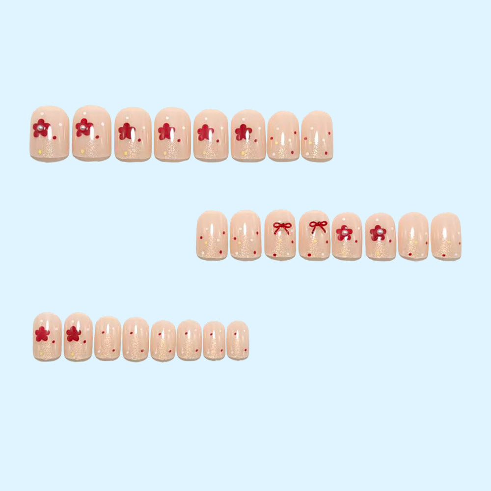 Artificial nails with festive decorations Acalora