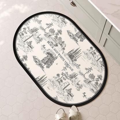 Decorative Floral Bath Mat