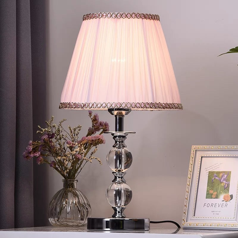 Crystal Glass Base Table Lamp