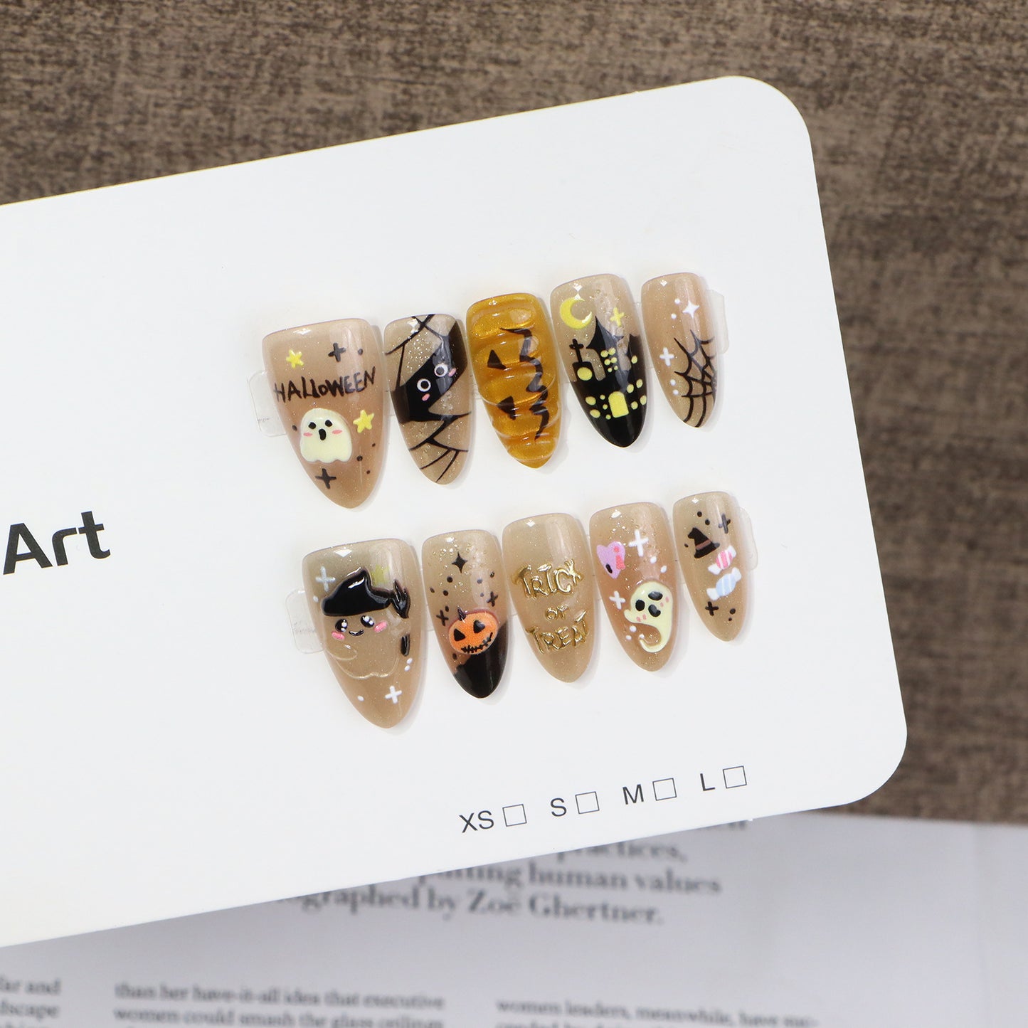Halloween Themed Press-On Nail Art Acalora