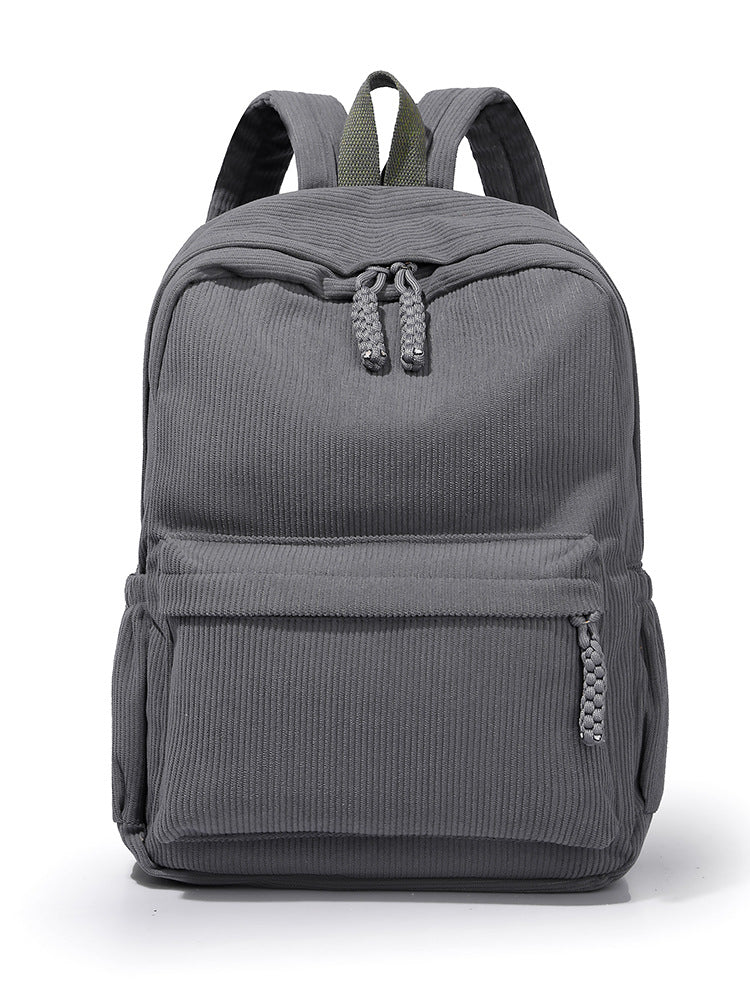 Textured Fabric Multi-Compartment Backpack Acalora