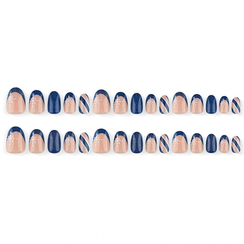 Artificial Nail Set with Glittering Winter Motifs Acalora