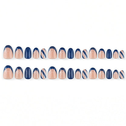 Artificial Nail Set with Glittering Winter Motifs Acalora