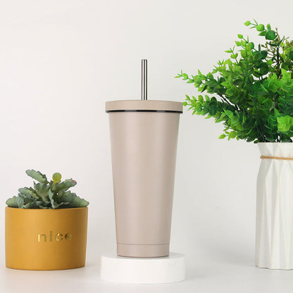 Women's Stainless Steel Tumbler with Straw Skanto