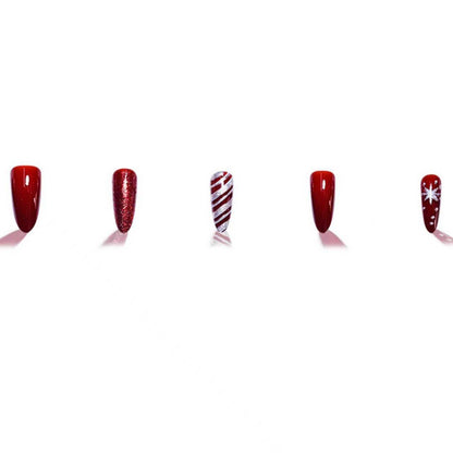 Festive Holiday Stiletto Nail Art Acalora