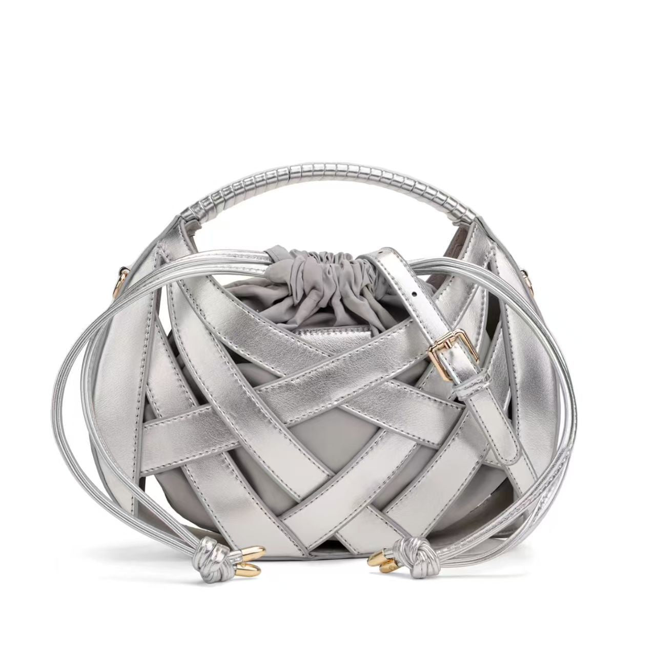 Chic Woven Handle Handbag Acalora
