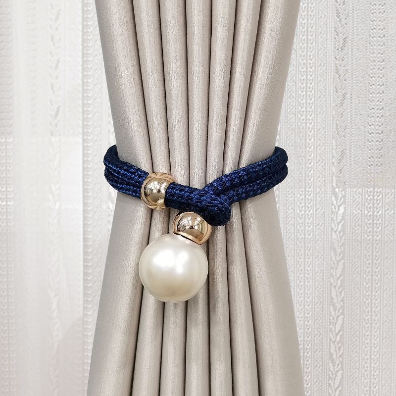 Elegant curtain tieback with decorative pearl Acalora