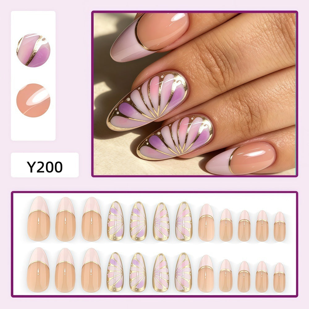 Artificial nail set with elegant geometric design Acalora