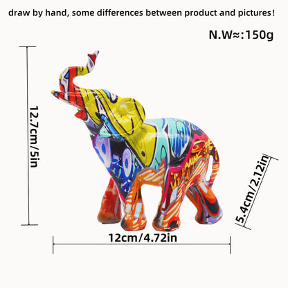 Colorful Elephants Figurine Acalora