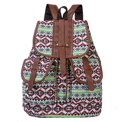 Bohemian Ethnic Print Backpack Acalora