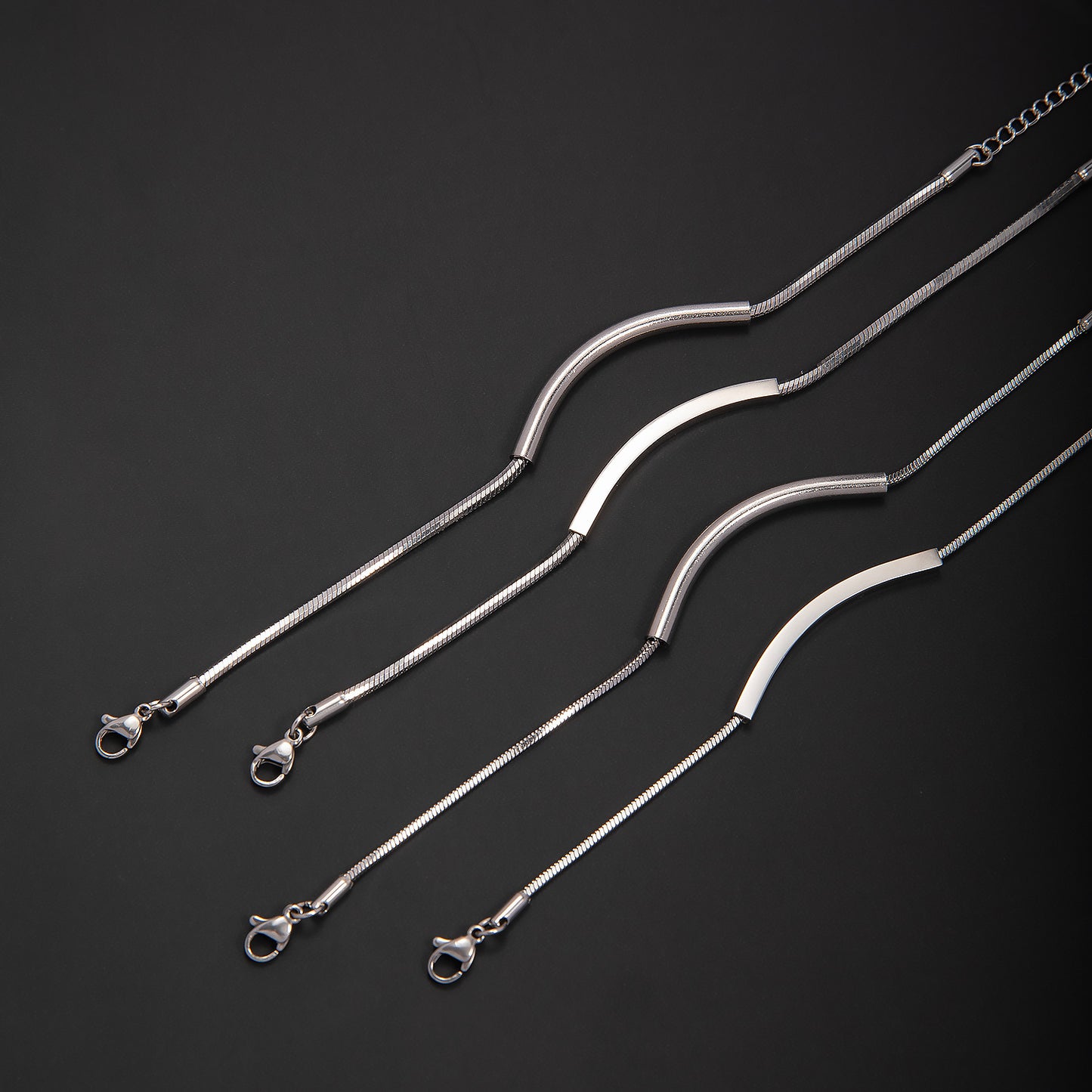 Elegant Minimalist Silver Chain Bracelet Acalora
