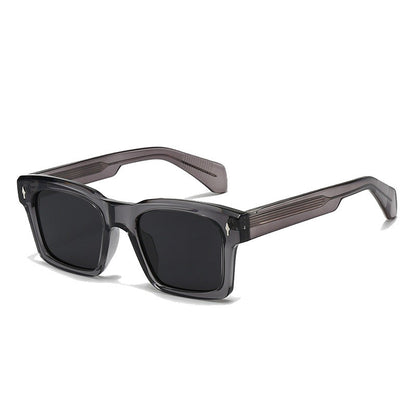 Women's Fashion Square Sunglasses with Trendy Transparent Frame Bowlift