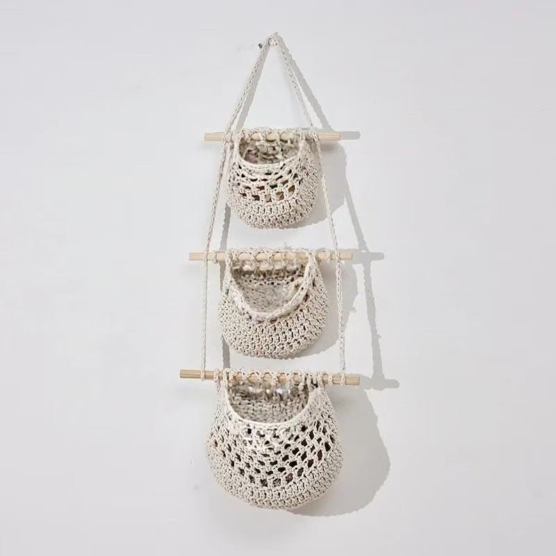 Hanging Crochet Storage Baskets Acalora