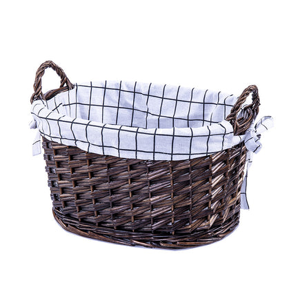 Basket with fabric insert