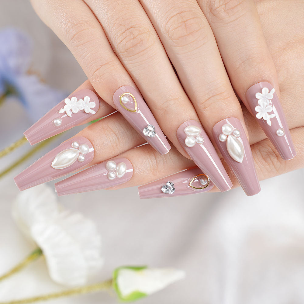 Decorative Press-On Nail Set Acalora