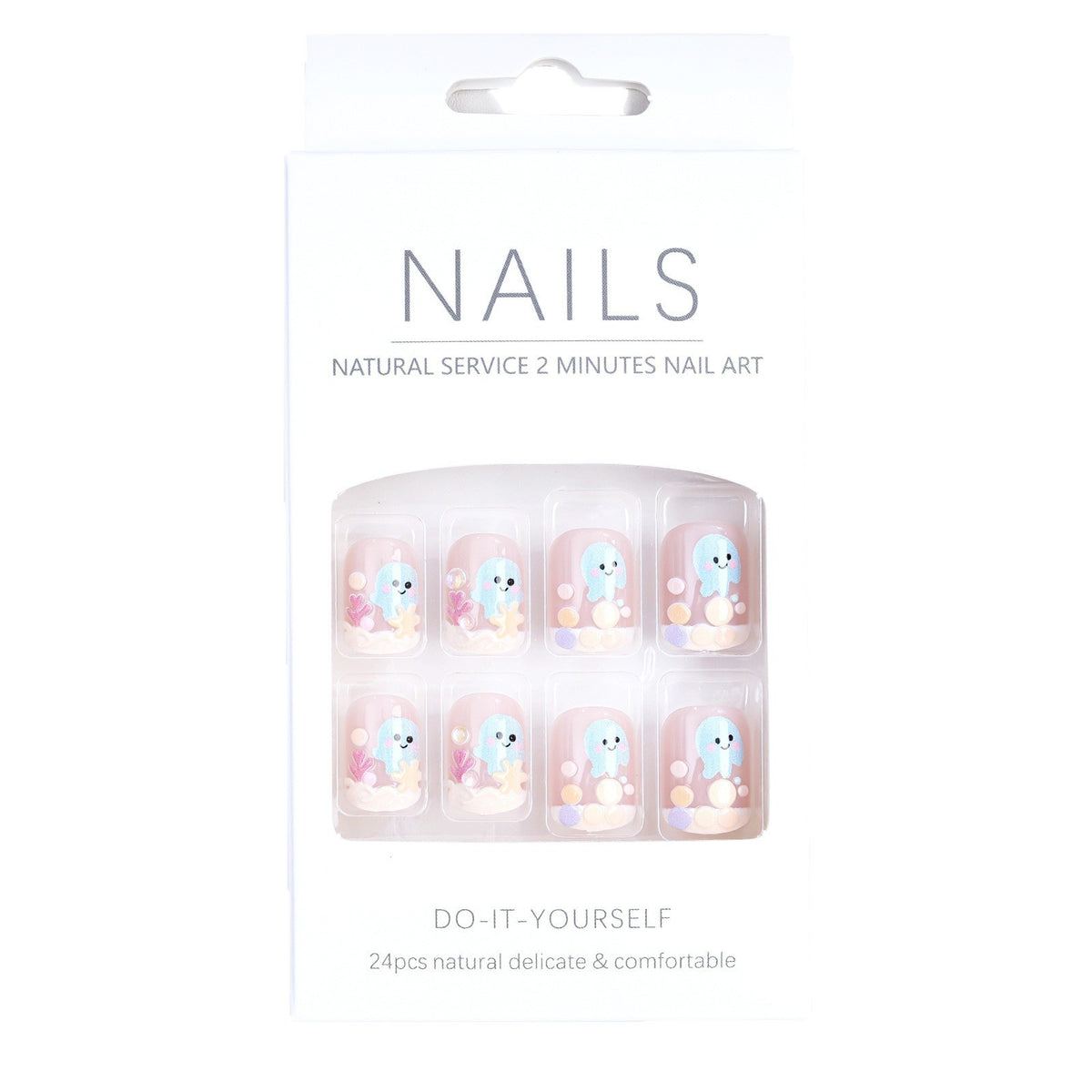 Nails in maritime themes with 3D applications Acalora
