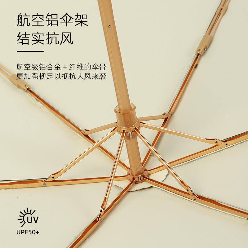 Ladies UV protection umbrella with elegant wind protection Bowlift