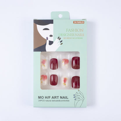 Artificial nails in modern glitter gradient design Acalora