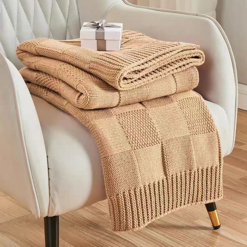 Textured Knit Throw Blanket