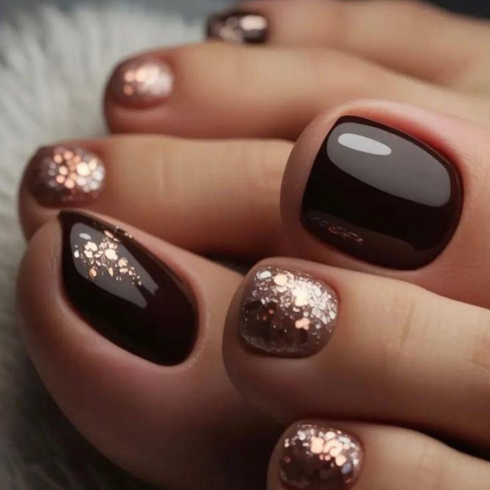 Glitter-accented artificial nails Acalora
