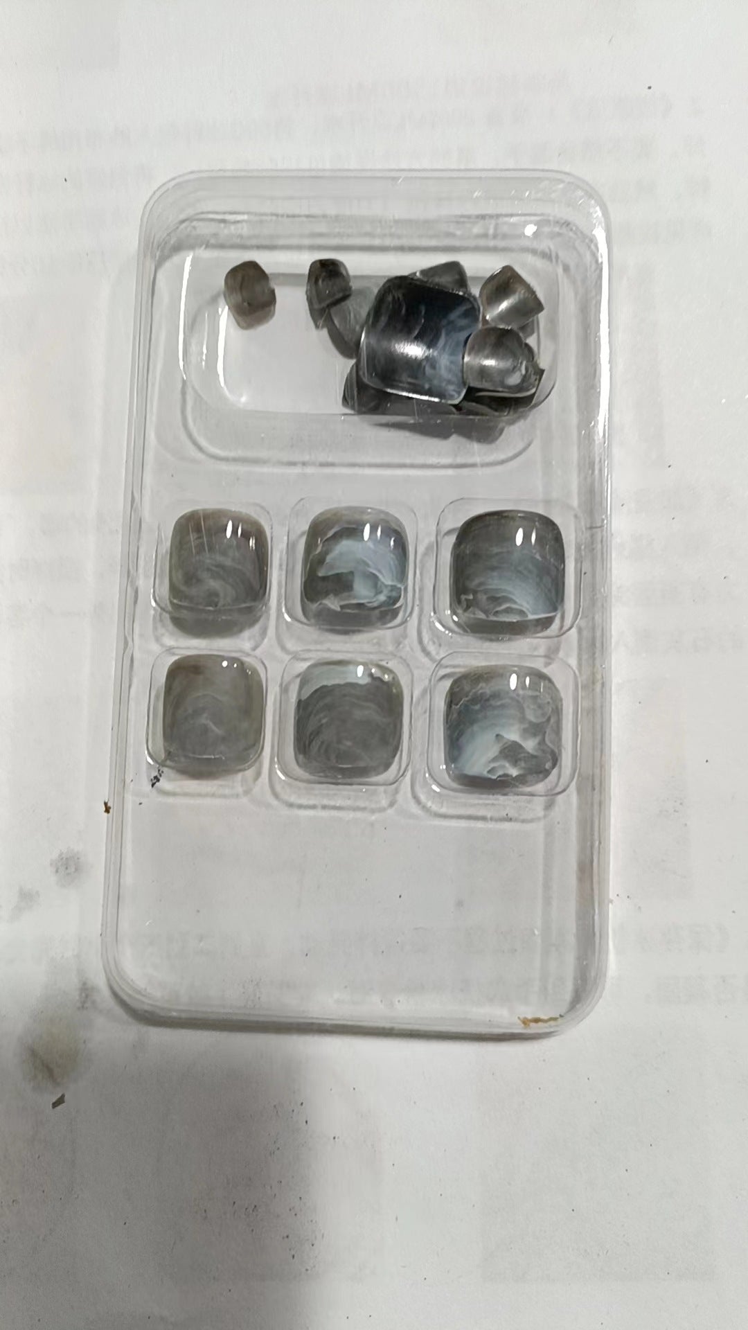 Marble Effect Press-On Nail Set Acalora