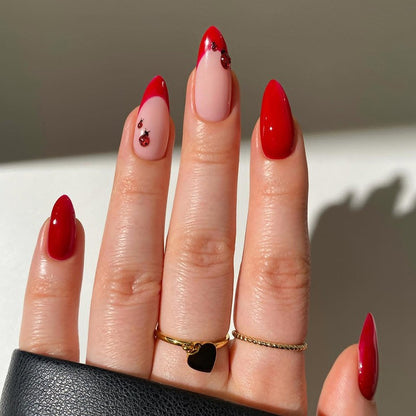 Artistic Press-On Nail Set with Unique Designs Acalora